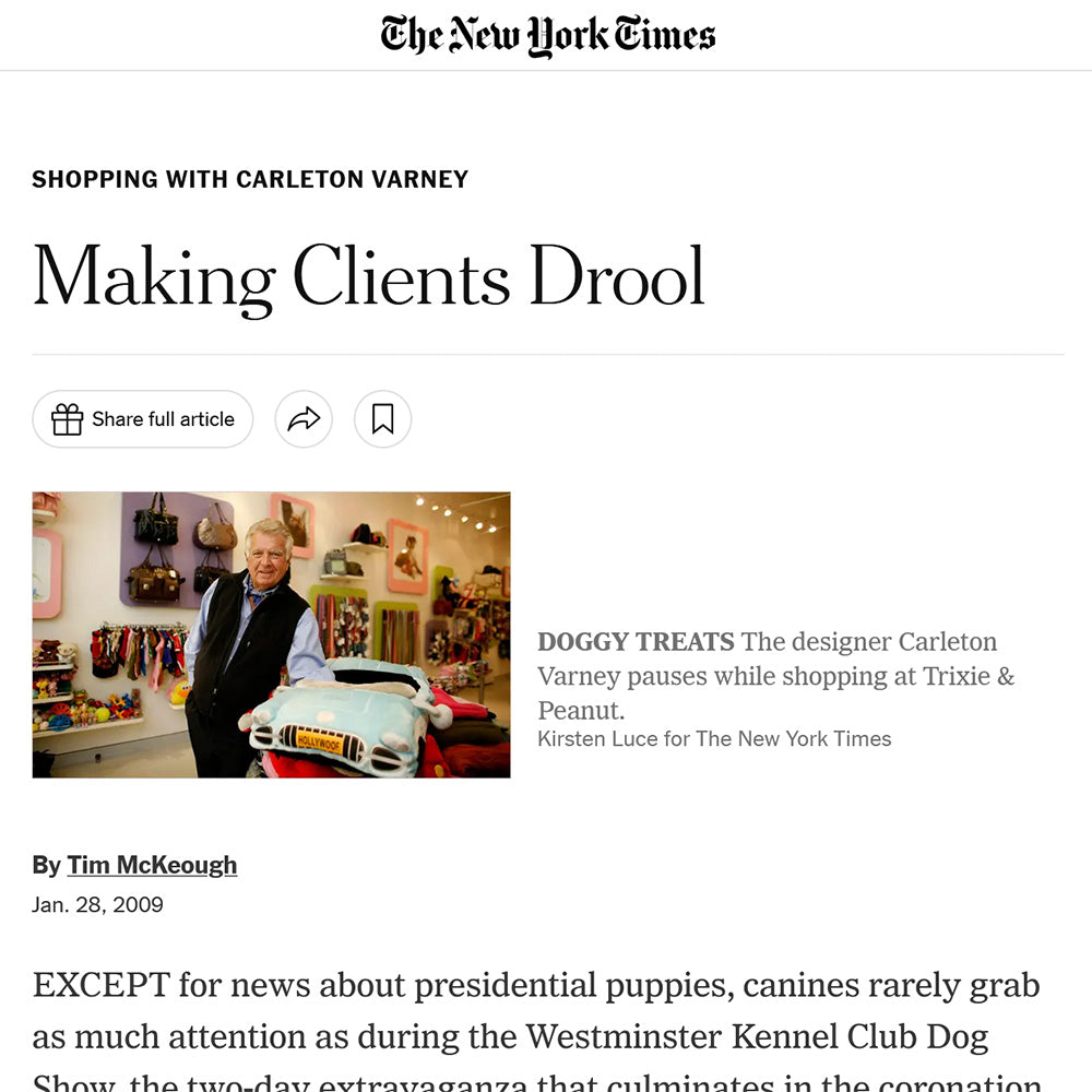 The New York Time Announces that Canine Styles is Making Clients Drool