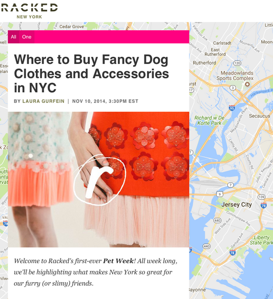 11/14 - Racked New York Shares Where To Buy Fancy Dog Clothes & Accessories in NYC