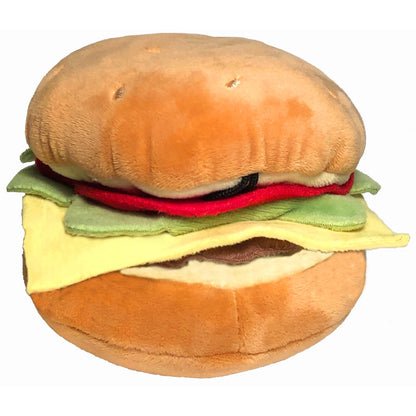 Hamburger Toy - Plush Toy - Squeaker Toy - 2 sizes