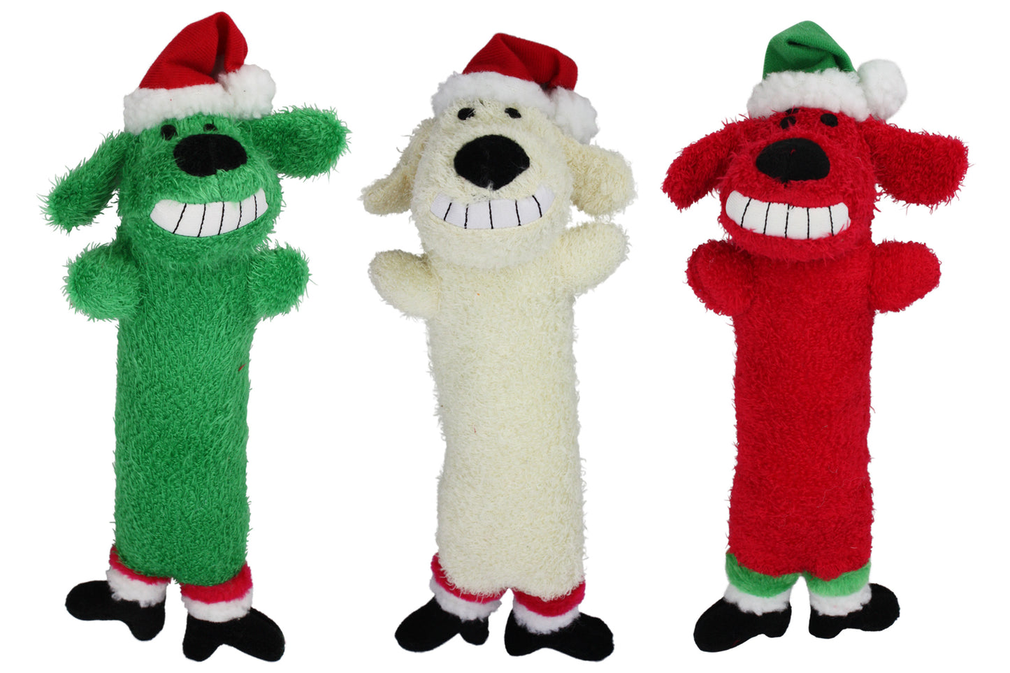 Christmas - Holiday Loofa Santa Dog Toy