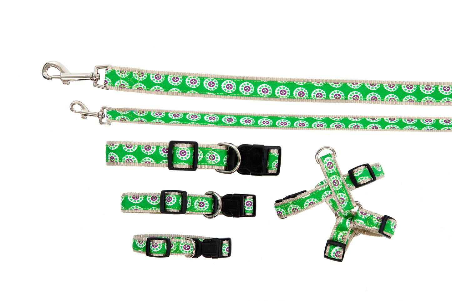 Designer Collection - Collars, Harnesses & Leads - Follard Green