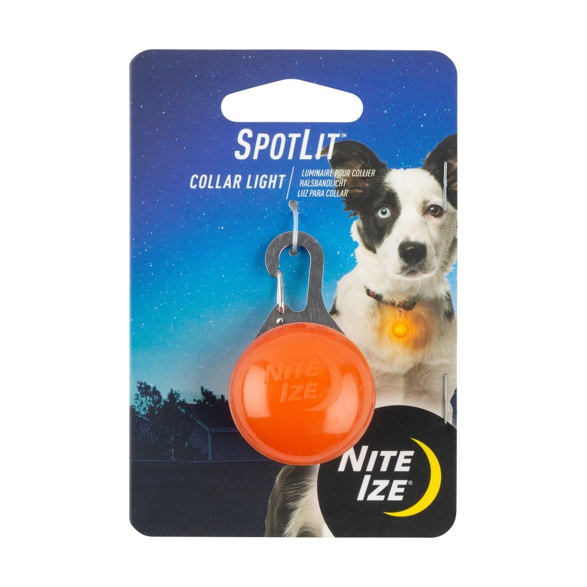 Nite Ize SpotLit Collar Light Plastic Lime / Blue/ Orange/ Pink/ White