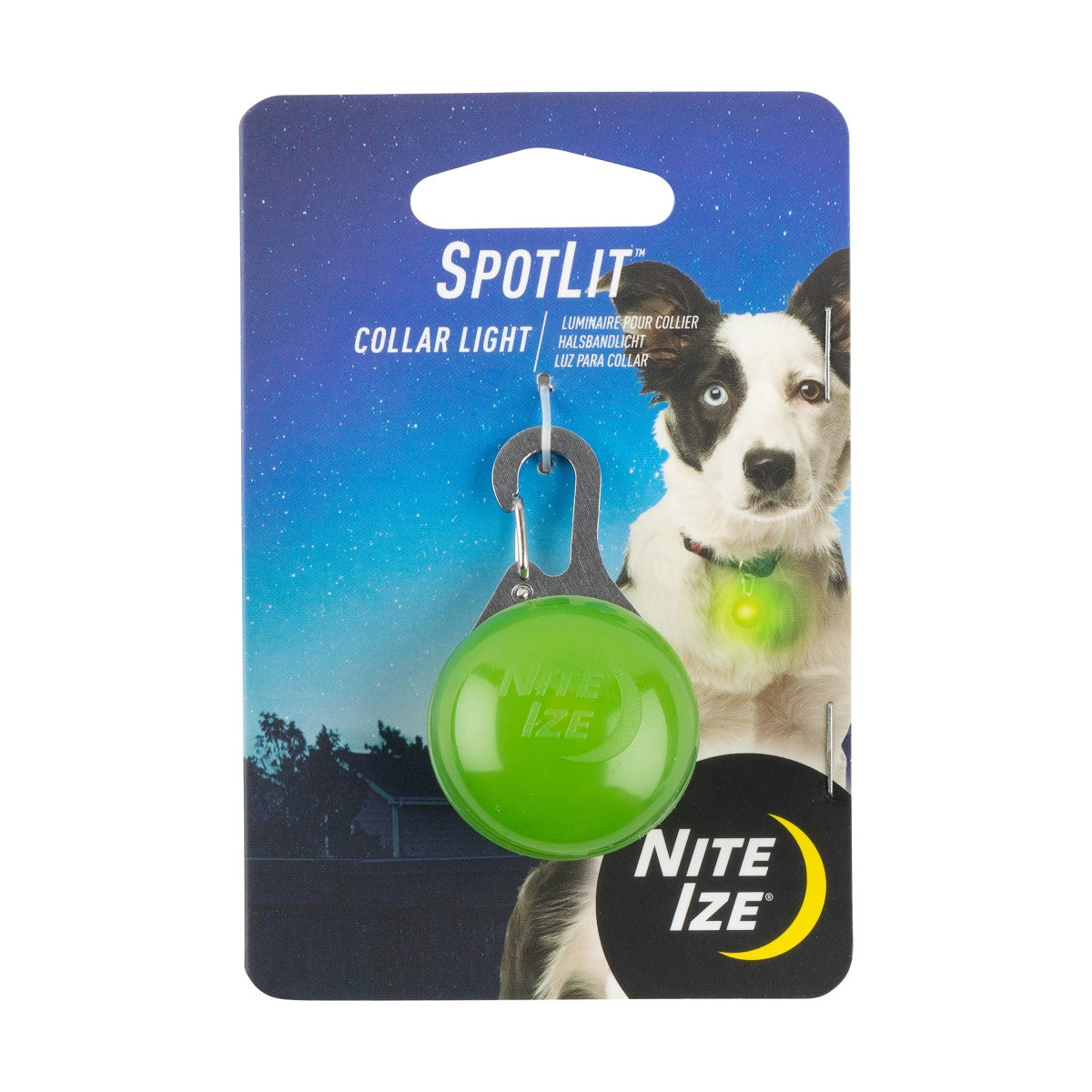 Nite Ize SpotLit Collar Light Plastic Lime / Blue/ Orange/ Pink/ White