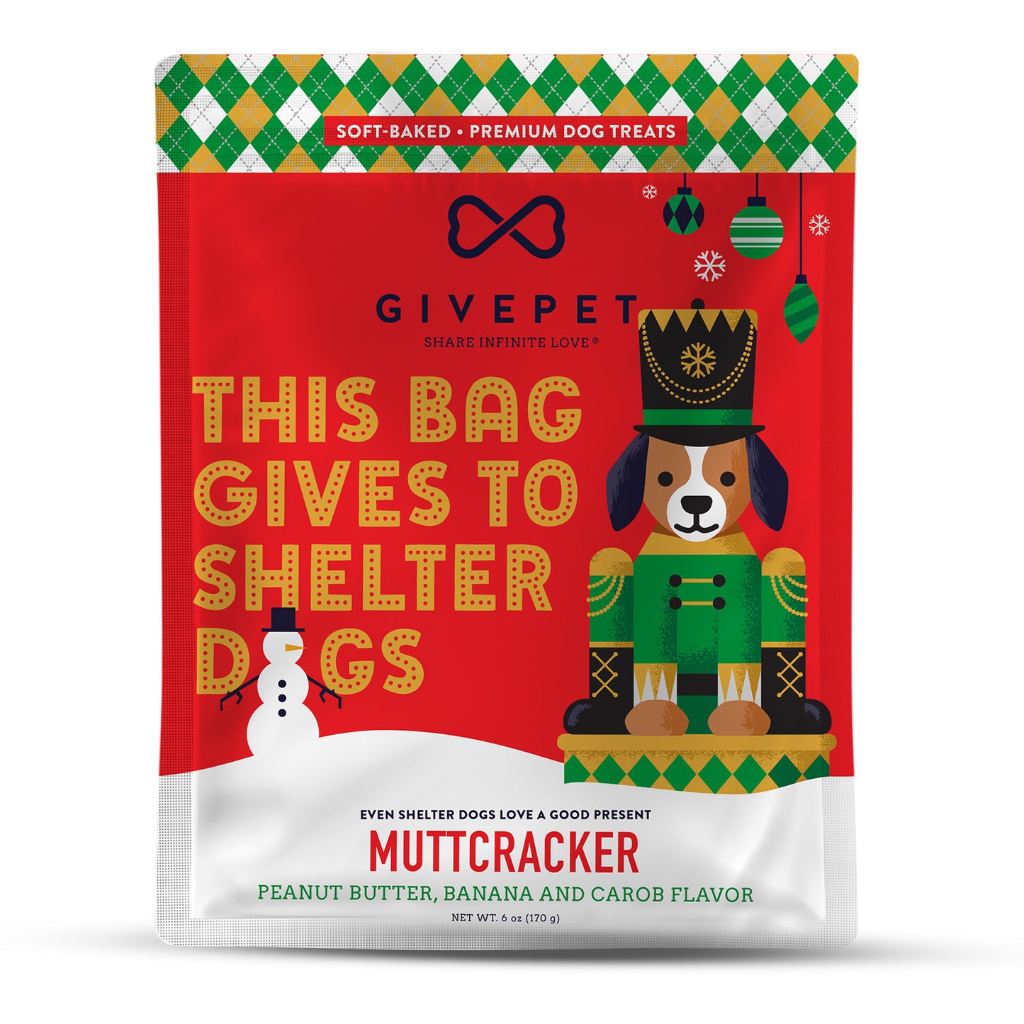 Christmas - Holiday Dog Treats Muttcracker 6 Oz.