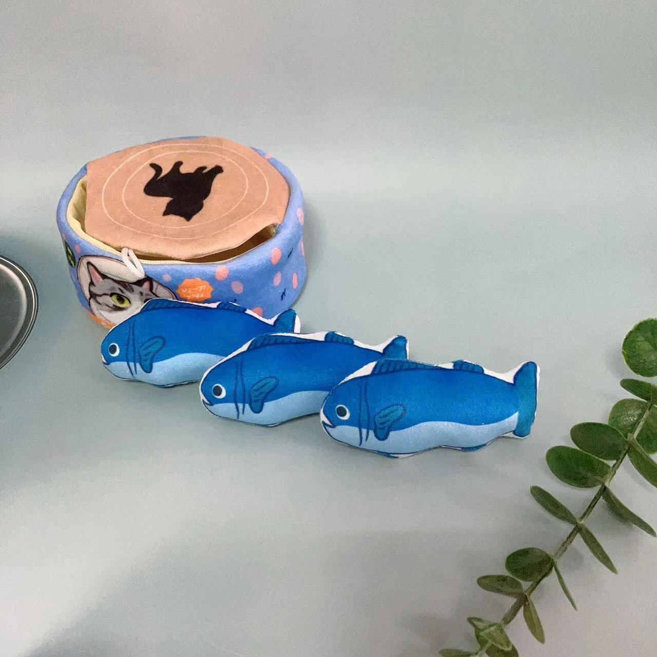 Moo - Fish Can Catnip Toy