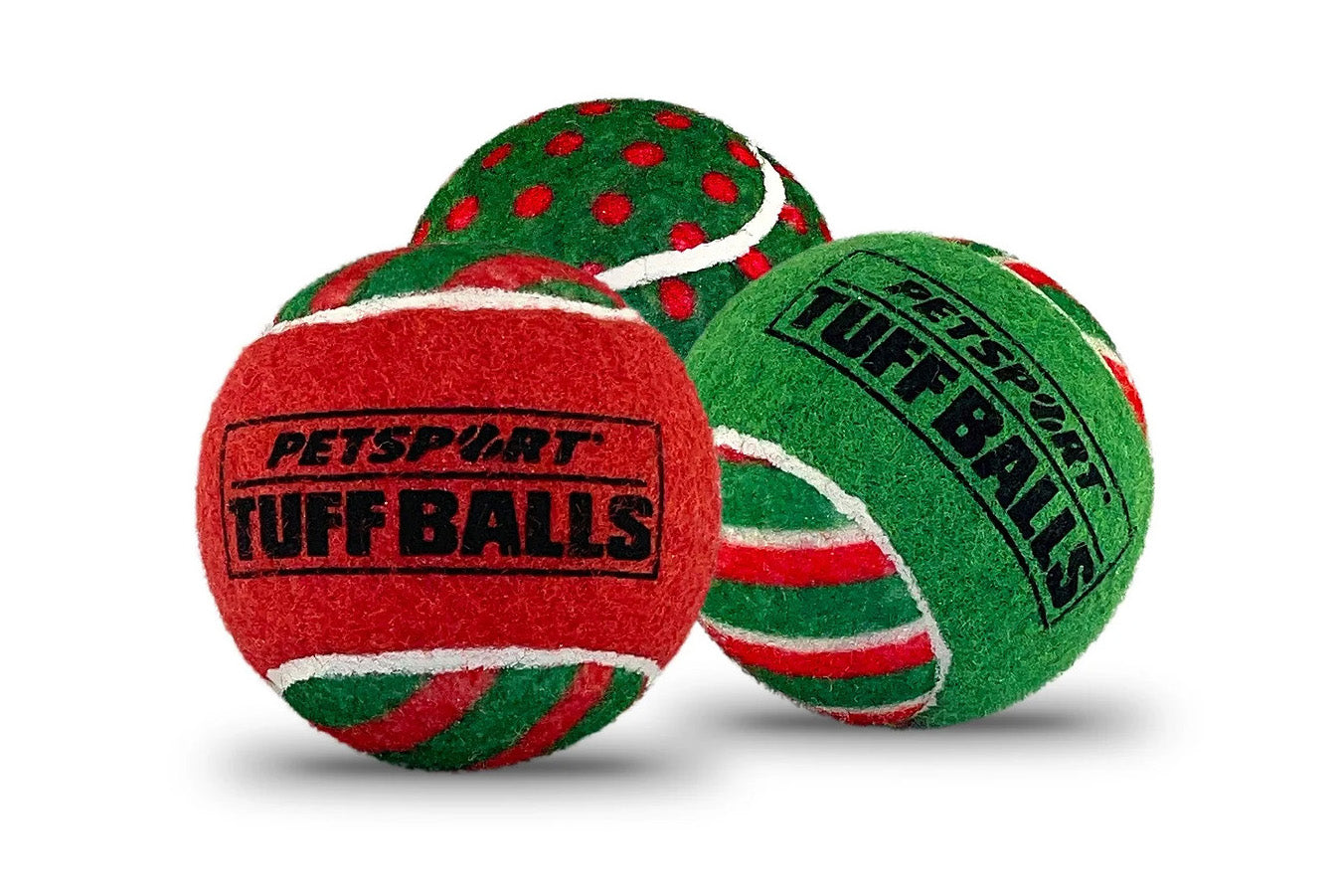 Holiday 2.5" Tuff Ball Squeak 3pk