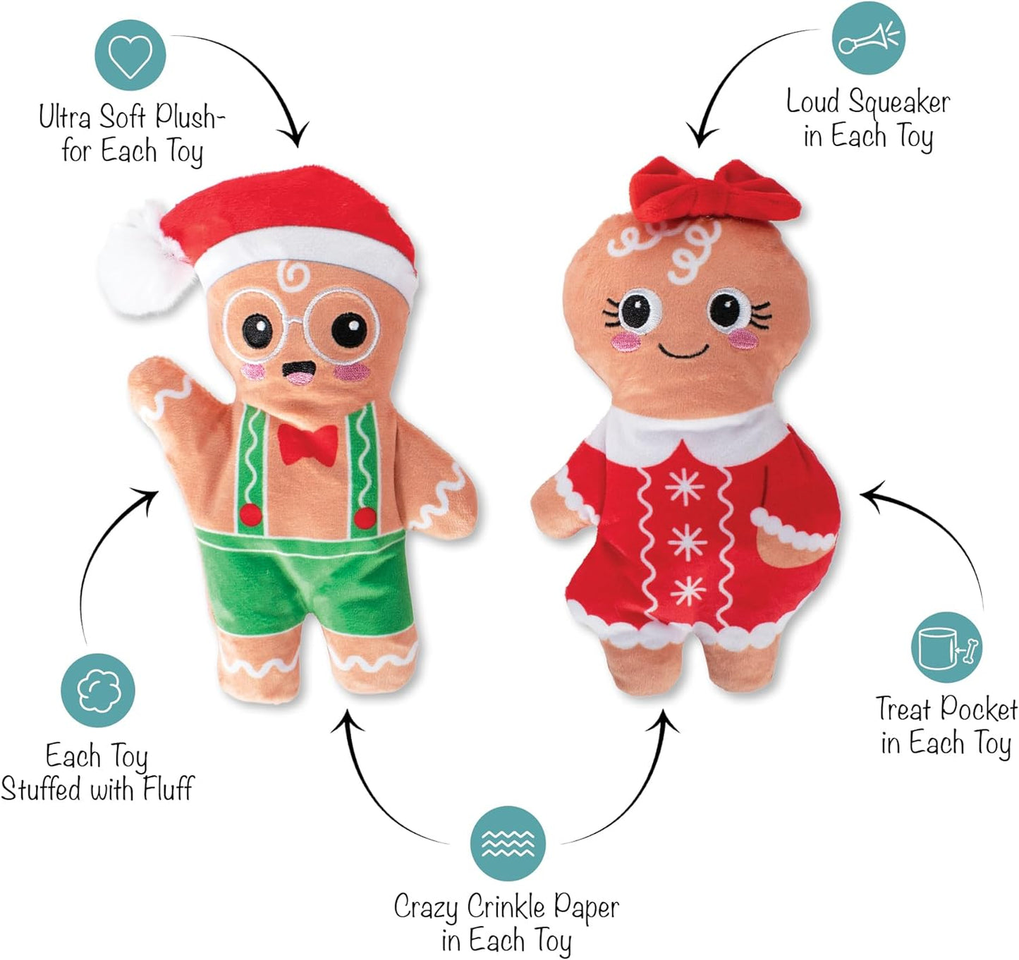 Christmas - Holiday Crumb Dog Toy