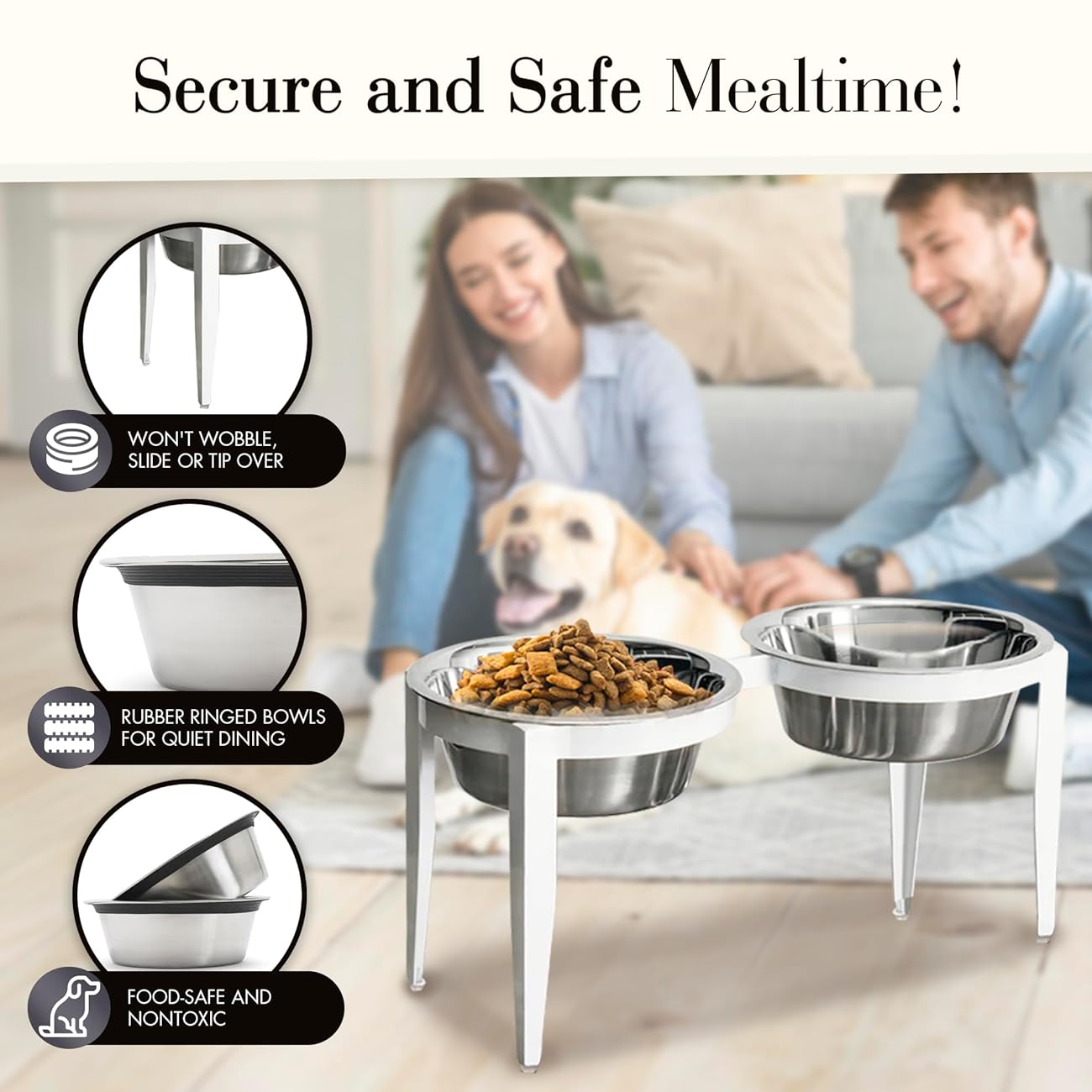 Double Diner Vision - Dog Feeder - Dog Bowl - 2 Color Options