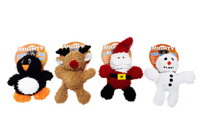 Micro Ball Holiday Durable Toys - One Size Option -  Black Penguin, Santa, Snowman, Reindeer