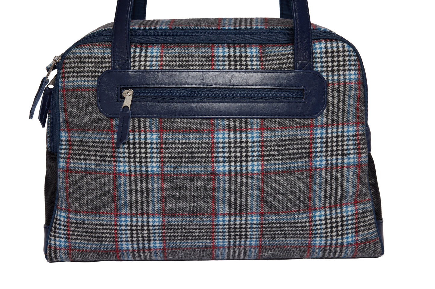 Dog Carrier - Winter - Cashmere Dog Carrier - Gray & Blue Plaid