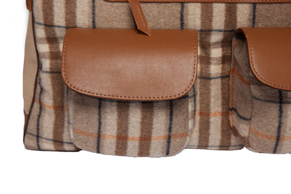 Dog Carrier - Winter - Cashmere Dog Carrier - Beige Plaid