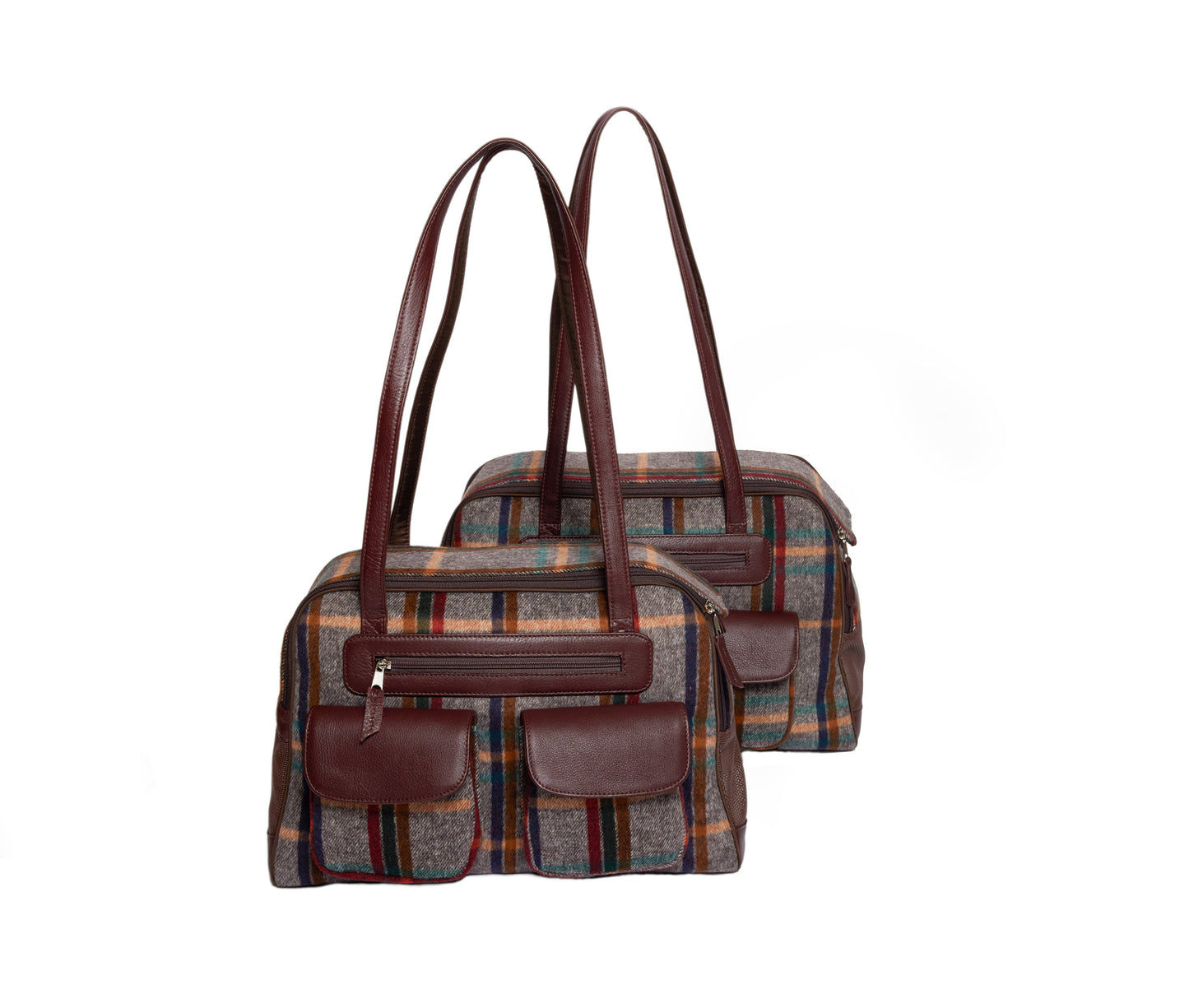 Dog Carrier - Winter - Colored Wool Plaid