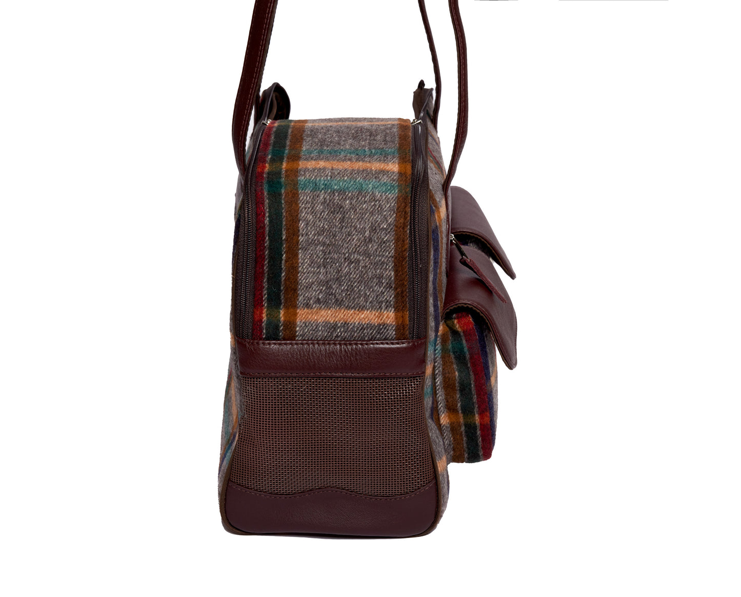 Dog Carrier - Winter - Colored Wool Plaid