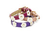 Canine Styles Soft Leather Flower Dog Collar - Hot Pink, Light Pink or Purple