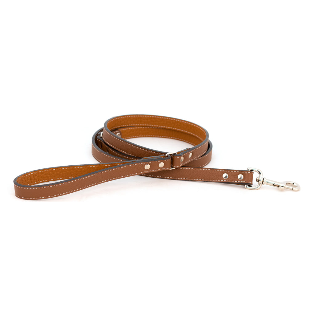 Auburn Dog Lead - Soft Leather - 11 Color Options - 4Ft, 5Ft & 6Ft