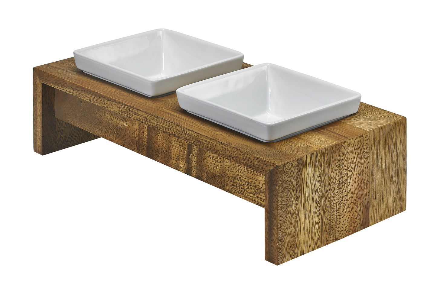 Artisan Double Dog Feeder - Bamboo Set & Walnut Set - 2 Color Options