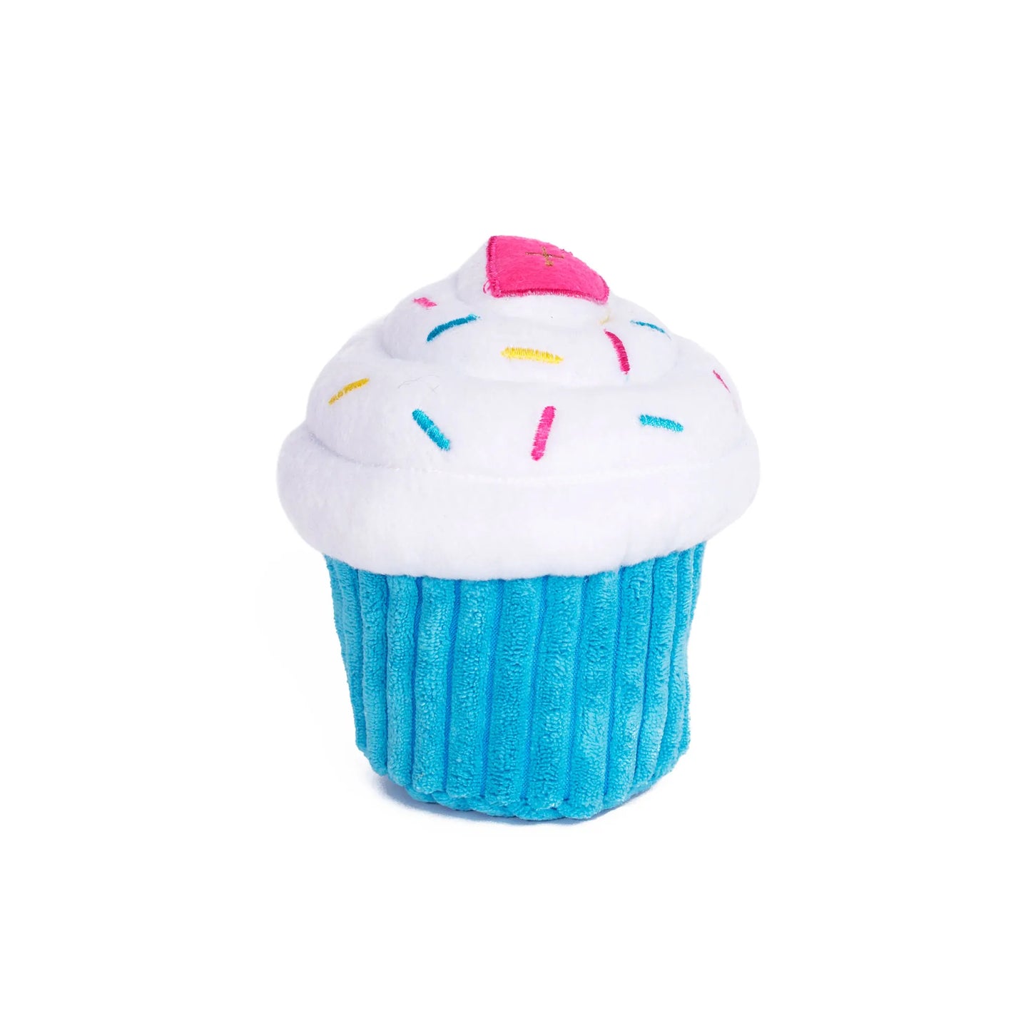 Pink & Blue Happy Birthday Cupcake - Dog Toy