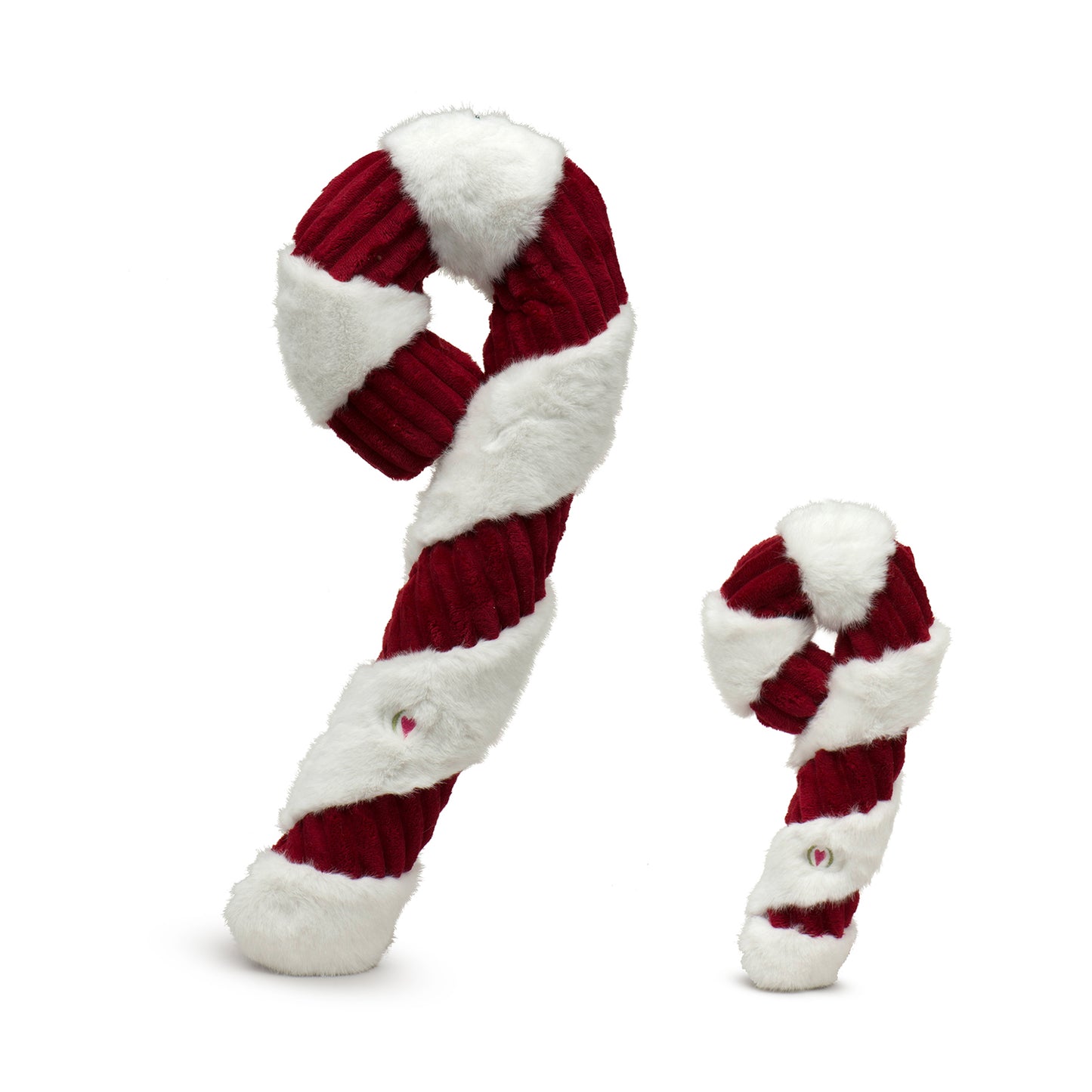 Christmas - Holiday Candy Cane Plush Dog Toy - 2 Sizes