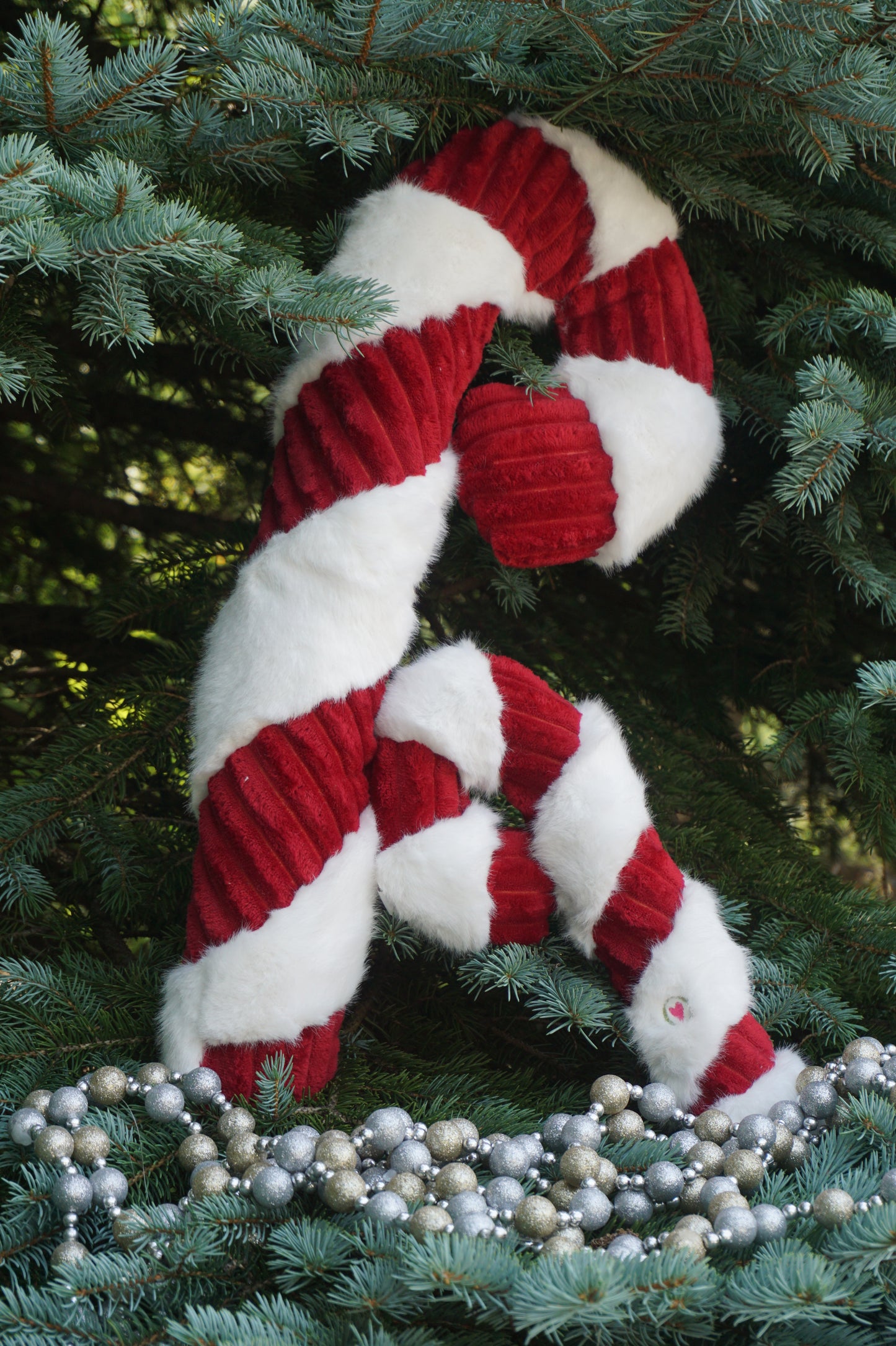 Christmas - Holiday Candy Cane Plush Dog Toy - 2 Sizes