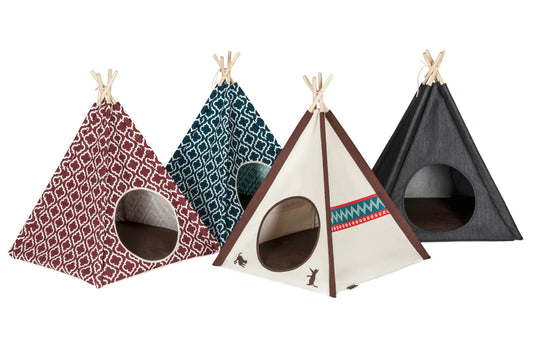 Canvas Dog Teepee - 4 Color Options