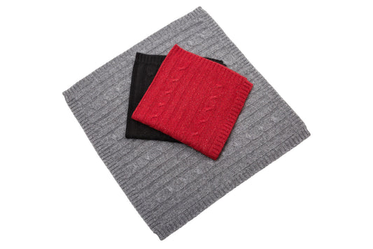 Cashmere Blanket - Gray, Black, or Burgundy - Canine Styles - 3 Color Options