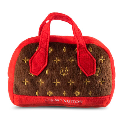 Chewy Vuitton Bag w/Red Trim - Dog Toy - 2 Sizes