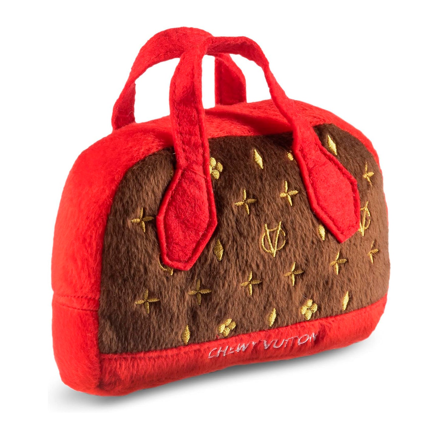 Chewy Vuitton Bag w/Red Trim - Dog Toy - 2 Sizes