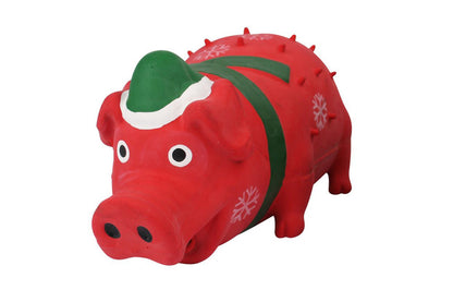 Christmas - Latex Pig - Dog Toy - 2 color option