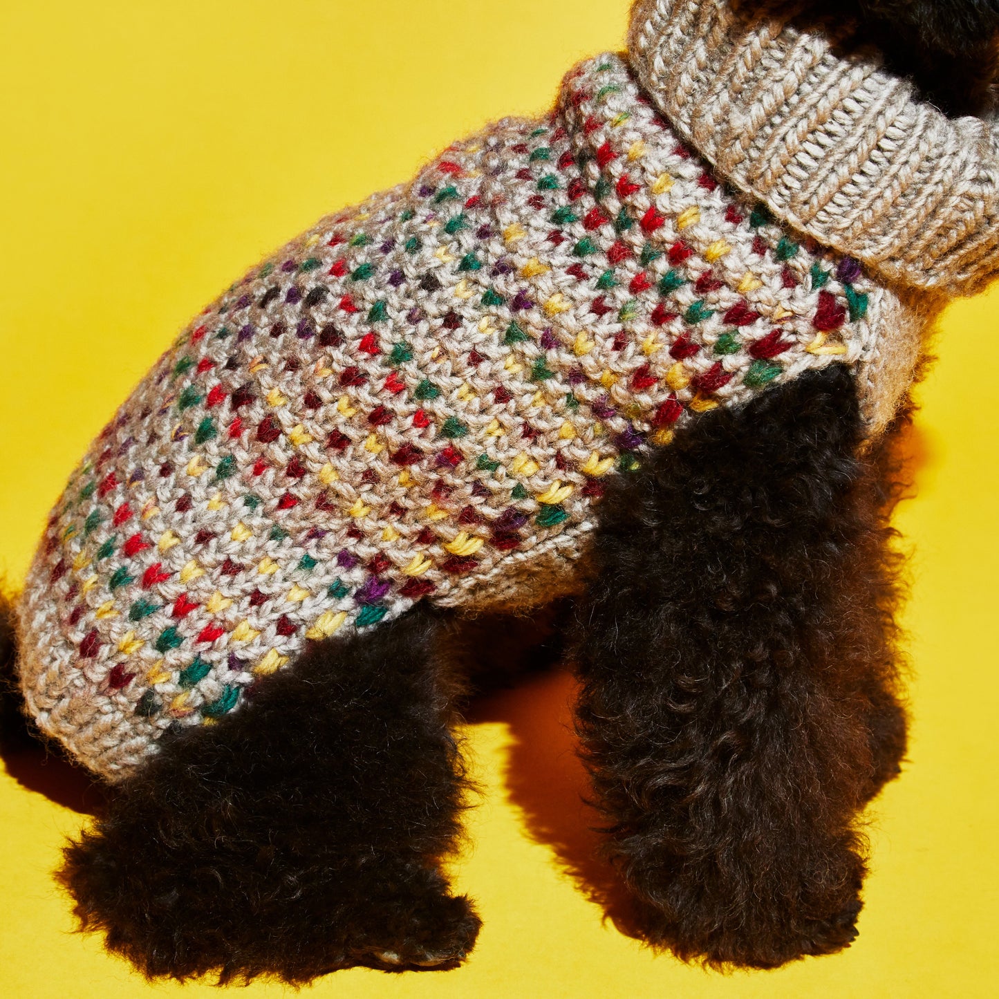 Contrast Stitch Turtleneck | Dog Sweater