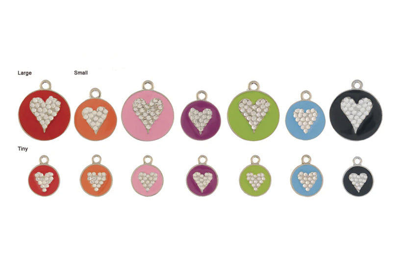 Crystal Hearts - ID Tag - Dog Tag