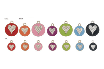 Crystal Hearts - ID Tag - Dog Tag