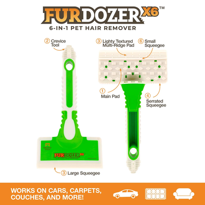 FurDozer X6 6-in-1 Pet Hair Remover & Auto Detailer