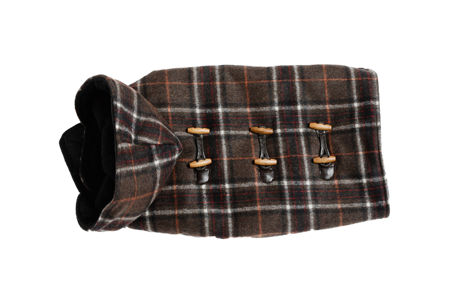 Toggle Hooded - Red or Brown Plaid