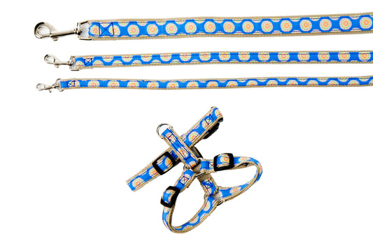 Designer Collection - Dog Harnesses & Leads - Blue Follard