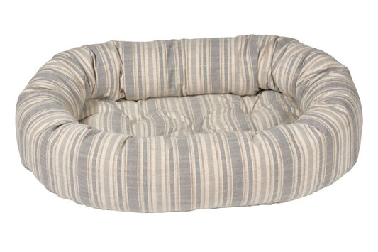 Microvelvet - Donut Bed - Harper Stripe - Dog Bed