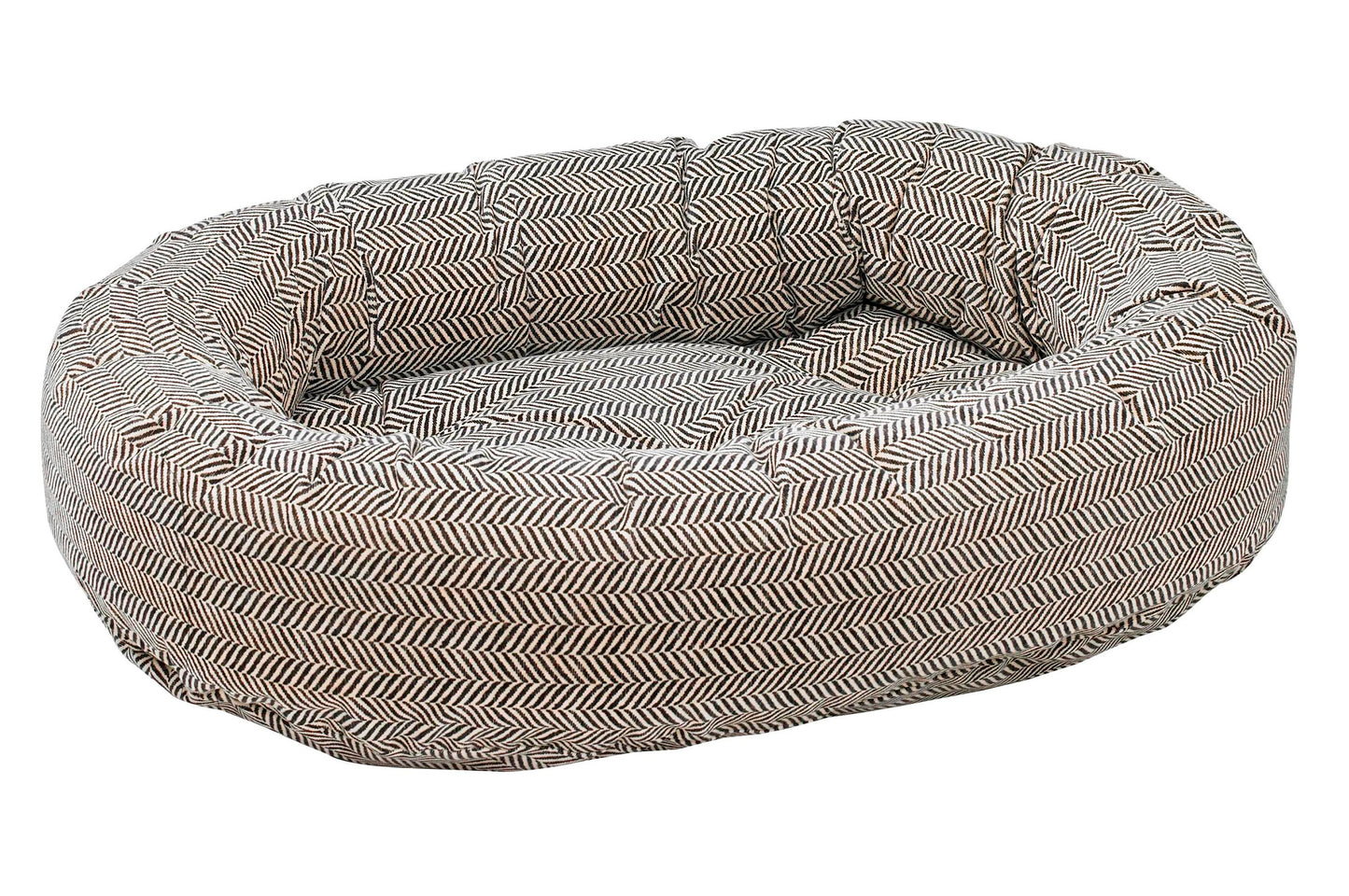 Microvelvet - Donut Bed - Herringbone - Dog Bed