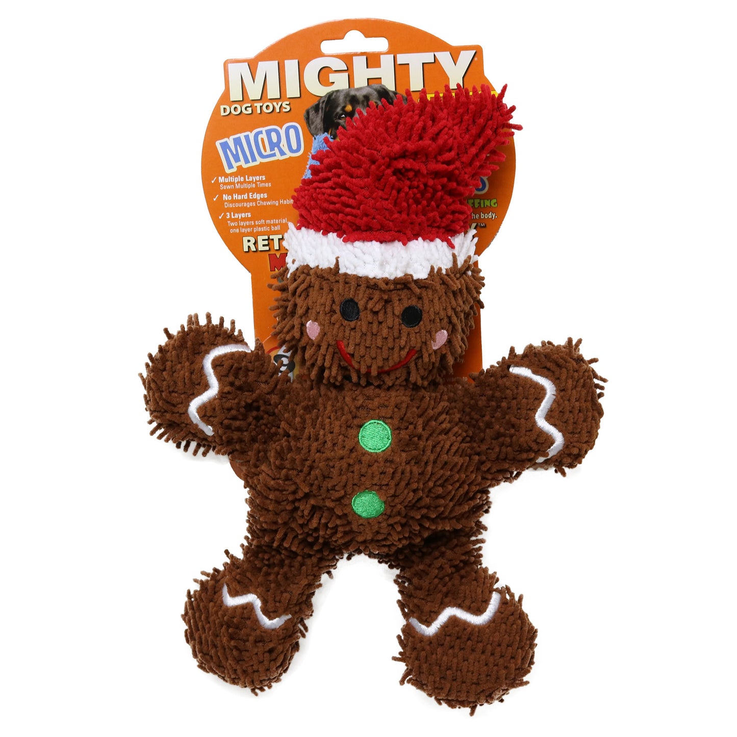 Holiday - Mighty® Microfiber Ball - Gingerbread Man