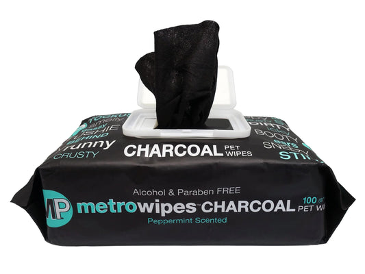 Grooming Wipes - Metro Charcoal Peppermint 100ct