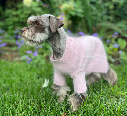 Cashmere Dog Sweater - Light Pink and Blue Sonia Sweater