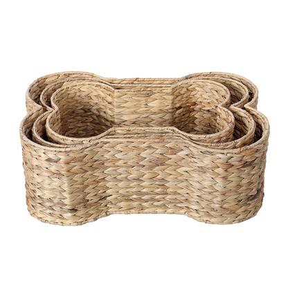 Bin - Dog Basket Toy Bin Bone Shape - Three Sizes