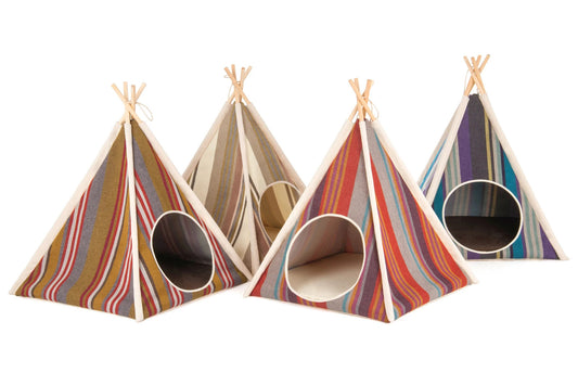 Canvas Horizon Dog Teepee - 4 Color Options