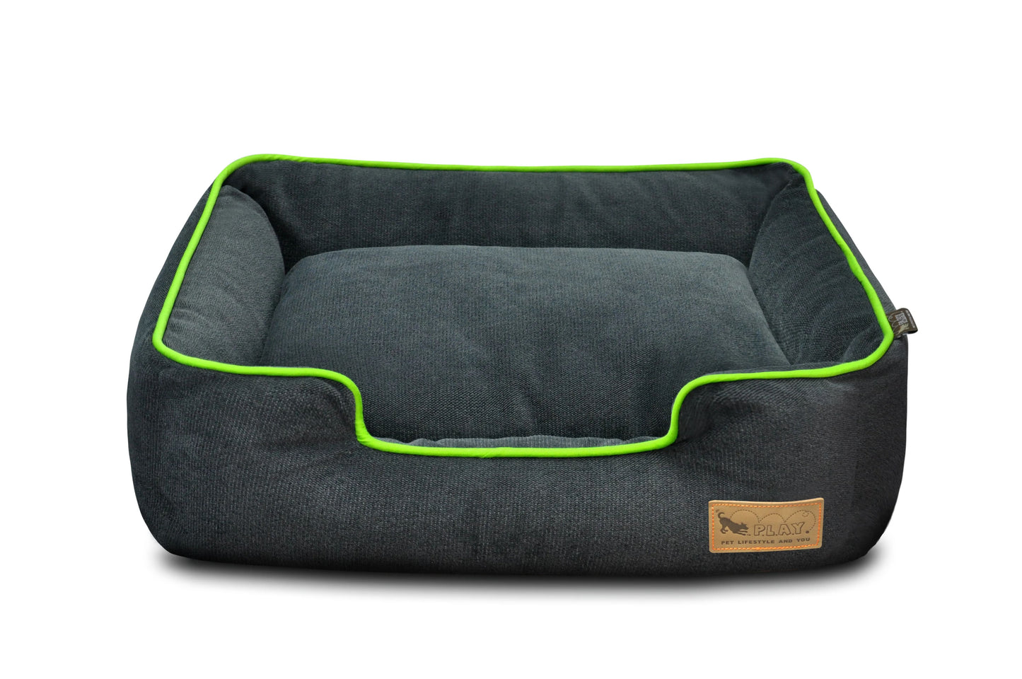 Lounger - Dog Bed - Soft Plush Fabric - Brown Plush or Navy Plush - 2 Color Options