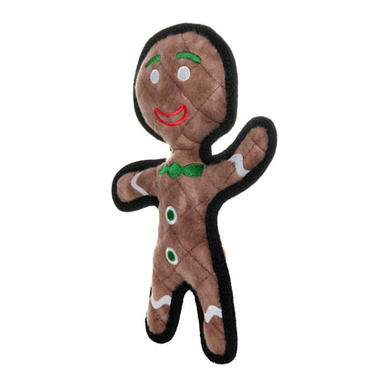 Christmas - Holiday Durable Chew Dog Toys - Gingerbread Man - 2 Sizes