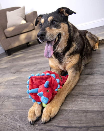 Triceratops - Chew Guard Toy - Red & Gray