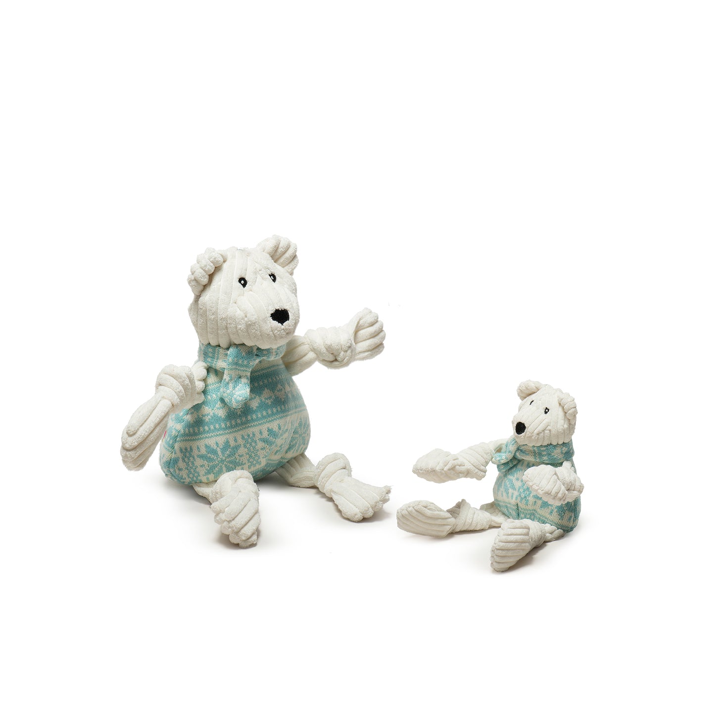 Christmas - Holiday Polar Bear Knottie - Dog Toy - 2 Sizes