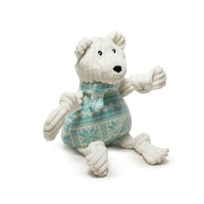 Christmas - Holiday Polar Bear Knottie - Dog Toy - 2 Sizes