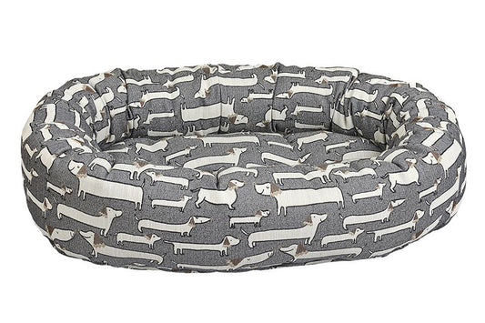 Microvelvet - Donut Bed - Dashing Dogs - Dog Bed