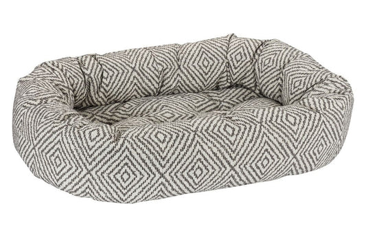 Microvelvet - Diamondback Micro Jacquard Dog Bed - Donut Bed