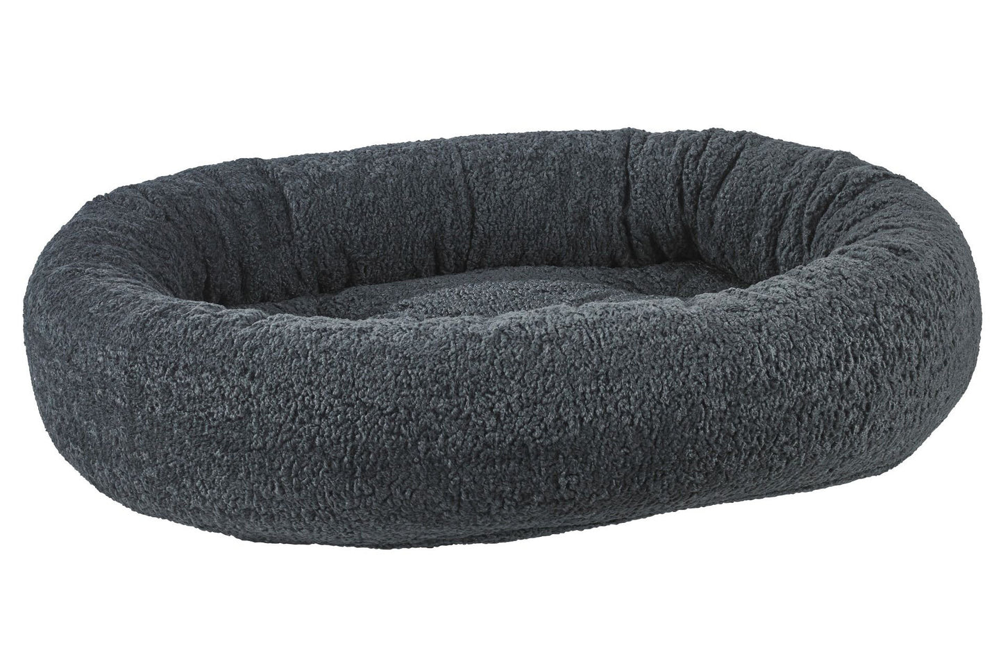 Microvelvet - Donut Bed - Grey Sheepskin Pattern - Dog Bed