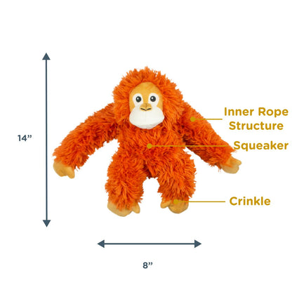 Orange Orangutan Dog Toy - 14"